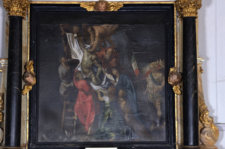 Tableau d'autel : Descente de croix