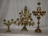 Paire 2 de Chandeliers d'autel