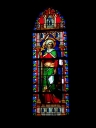 Verrière de la baie 6 (verrière à personnages) : Sainte Marguerite d'Antioche