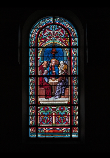 Verrière de la baie 0 (verrière figurée décorative) : La Cène