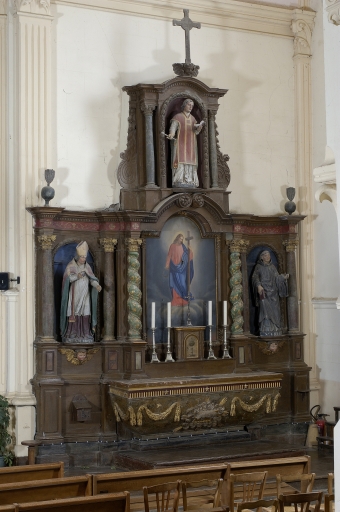 Retable secondaire sud : Autel, retable, tabernacle