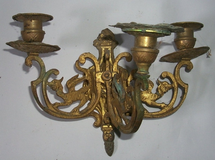 Paire 4 de luminaires d'applique d'église