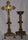 Garniture d'autel 3 : croix et 6 chandeliers