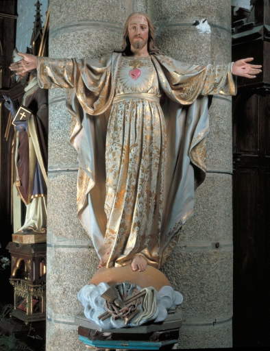 Statue sur culot : Sacré Coeur