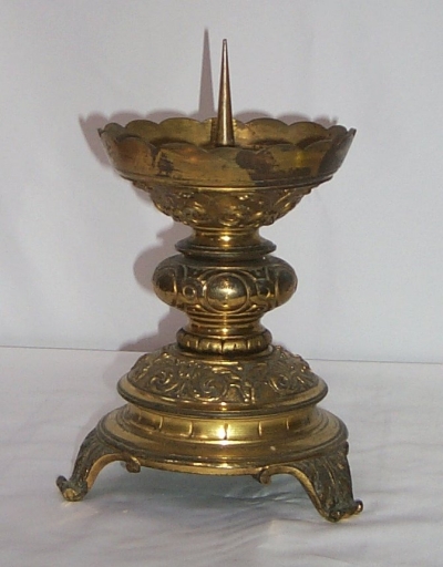 Paire 2 de chandeliers d'autel