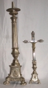 Garniture d'autel : croix et 6 chandeliers