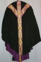 Ornement noir 1 : chasuble, voile de calice