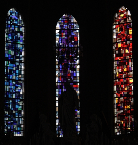 Ensemble des 5 verrières décoratives des baies 0 à 4