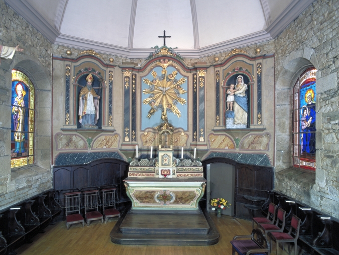 Ensemble autel, tabernacle, exposition, retable du maître-autel