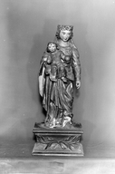 Statue (statuette, d'applique) : Vierge à l'Enfant, église paroissiale Notre-Dame du Roncier (Rostrenen)