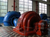 Turbines hydrauliques (3), alternateurs triphasés (3) (Mûr-de-Bretagne fusionnée en Guerlédan en 2017)