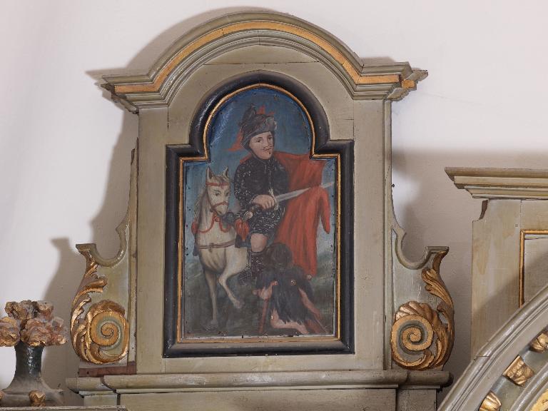 Tableau : Saint Martin partage son manteau, église Saint-Martin (Saint-Martin-sur-Oust)