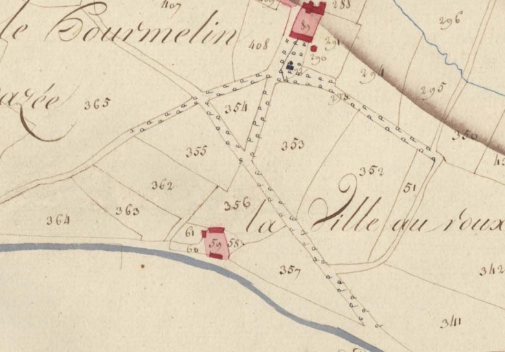 Chemin dite rabine 1 du château du Hourmelin, Chemin départemental n° 59 de Saint-Vran à la Grève de Jospinet (Planguenoual fusionnée en Lamballe-Armor en 2019)