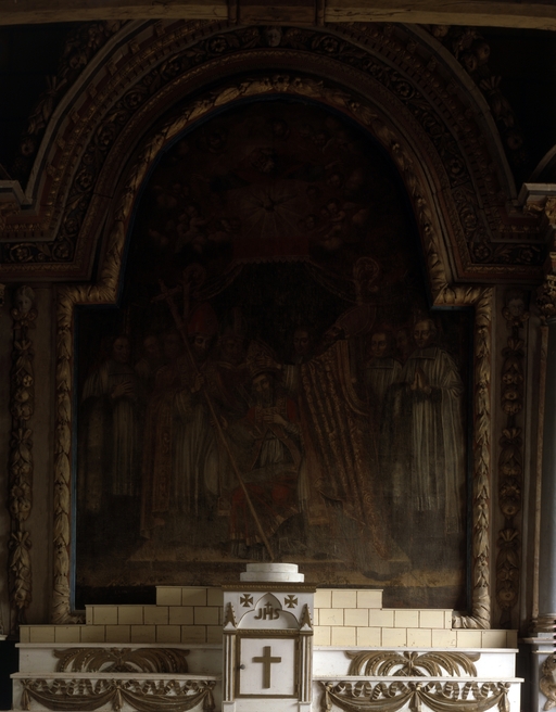 Tableau : Ordination de saint Samson, chapelle Saint-Samson (Neulliac)