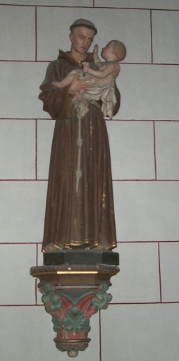 Statue sur socle : saint Antoine de Padoue
