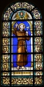 Six verrières et deux verrières figurées : saint François d'Assise ; saint Antoine de Padoue