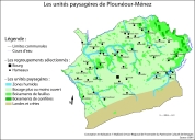 Les maisons, fermes et hameaux sur la commune de Plounéour-Ménez