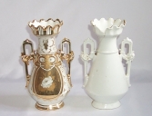 Paire 2 de vases d'autel