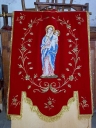 Bannière de procession : Vierge à l'Enfant ; saint Eloi
