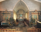 Décor de choeur : lambris de hauteur, 2x3 stalles