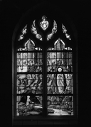 Verrière (verrière hagiographique) : Notre-Dame de Lourdes (baie 10), église paroissiale Saint-Martin (Balazé)