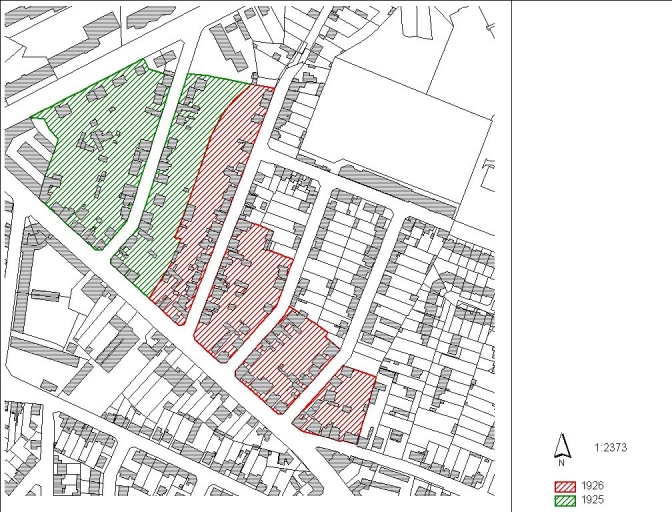 Lotissement de Mellon, rue de Vern ;  rue Martin-Feuillée ;  boulevard Léon-Bourgeois ;  rue Le-Dantec ;  rue Camille-Pelletan ;  rue Kératry, la Grande-Porte (Rennes)