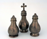 Ensemble de 3 réserves aux saintes huiles avec leur boîte