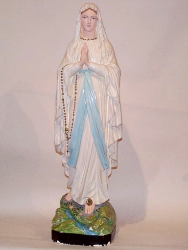 Statue (petite nature) : Vierge, dite Notre-Dame de Lourdes