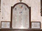 Tableau commémoratif des morts de la guerre 1914-1918