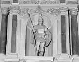 Statues (3) (petite nature) : Saint Georges, Saint Alfred, Saint Hilaire, église paroissiale Saint-Georges (Châtillon-en-Vendelais)