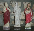 Ensemble de 3 statuettes : Sacré Coeur