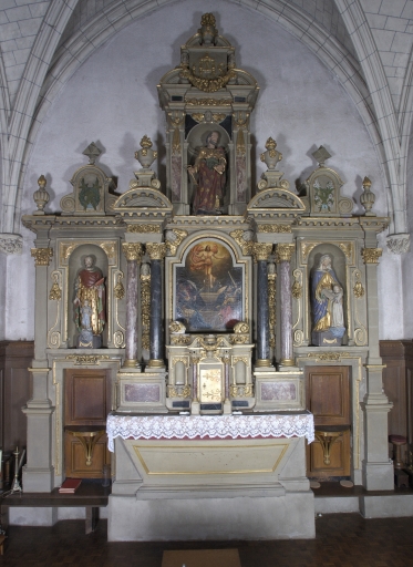 Le maître-autel : autel, retable, tabernacle