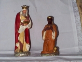 Ensemble 2 de 12 santons (crèche) : Nativité