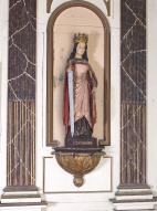 Statue (petite nature) : sainte Catherine d'Alexandrie, église paroissiale Saint-Pierre (Trédarzec)