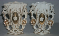 Paire 2 de vases d'autel