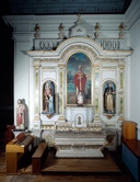 Ensemble de l'autel de saint Clément (autel, retable, tabernacle, degré, 2 gradins)