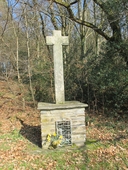 Croix de chemin, dite Croix de Terhue, au sud des Gaudines de Haut (Saint-Martin-sur-Oust)
