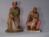 Santons (5) : les rois mages ; bergers (Campel fusionnée en Val d'Anast en 2017)
