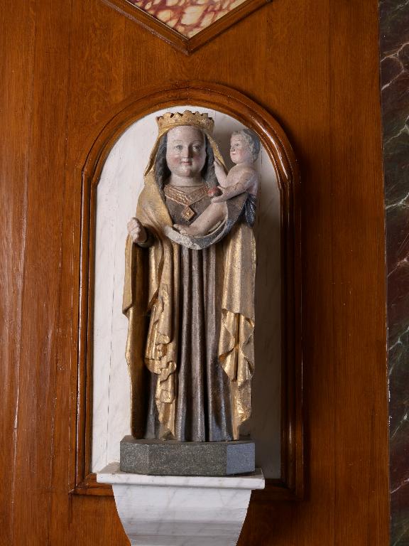 Statue : Vierge à l'Enfant, dite Notre-Dame de Bon Réconfort, chapelle Notre-Dame de Bon Réconfort (Pluherlin)