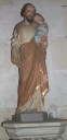 Statue sur socle : saint Joseph et l'Enfant