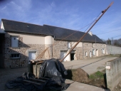 Ferme 2, alignement de plusieurs logis, la Gandonnais (Longaulnay)