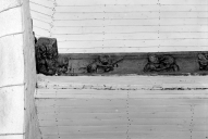 Décor de charpente : 18 sablières, 8 blochets, 6 poinçons et entraits