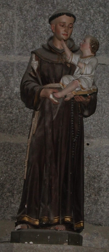 Statue sur culot : saint Antoine de Padoue (Saint-Pierre-de-Plesguen fusionnée en Mesnil-Roc'h en 2019)