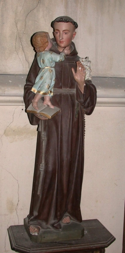 Statue sur socle : Saint Antoine de Padoue et l'Enfant