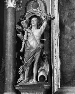 Statue : Saint Sébastien, église paroissiale Sainte-Édiltrude (Tréflez)