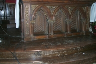 Ensemble de l'autel du Sacré Coeur : autel, tabernacle, retable, gradin d'autel, degré d'autel