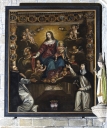 Tableau de la Donation du rosaire à saint Dominique et sainte Catherine de Sienne