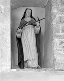 Statue (petite nature) : Sainte Catherine de Sienne, église paroissiale Saint-Pierre, Saint-Paul (Montreuil-sous-Pérouse)