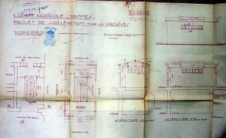 Caisse régionale du Crédit Agricole du Morbihan, puis immeuble, 20, 22 rue Jean Gougaud (Vannes)
