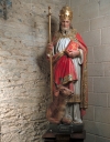 Statue sur piédestal : saint Cornely
